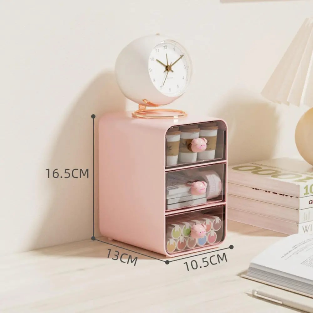 Desktop Drawer Box Desk Pen Holder Cosmetic Storage Shelf Hair Accessories Organizer For Home Schoo 3