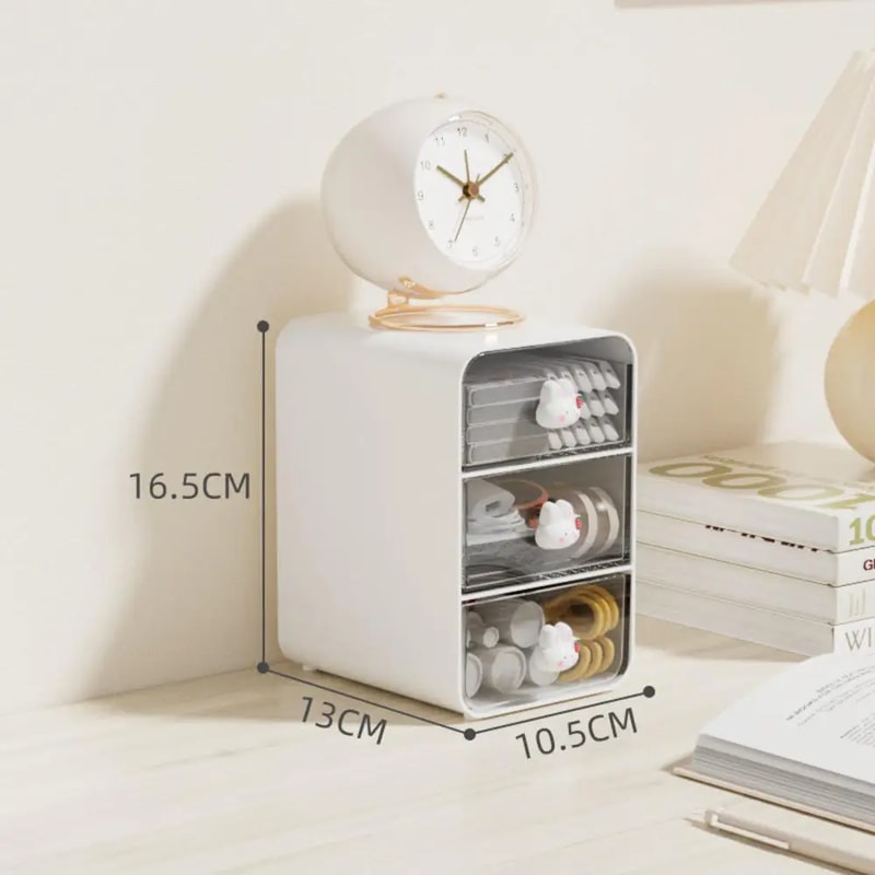 Desktop Drawer Box Desk Pen Holder Cosmetic Storage Shelf Hair Accessories Organizer For Home Schoo 5