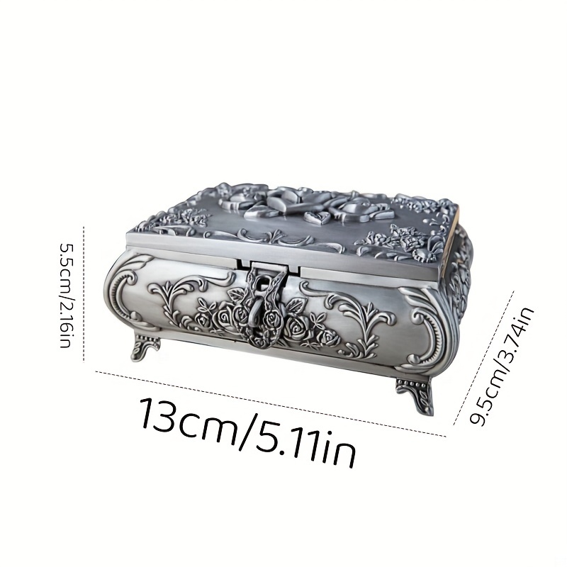 Creative Jewelry Storage Box, High-end Large Capacity Jewelry Box, Three-dimensional Lock Buckle Art Box