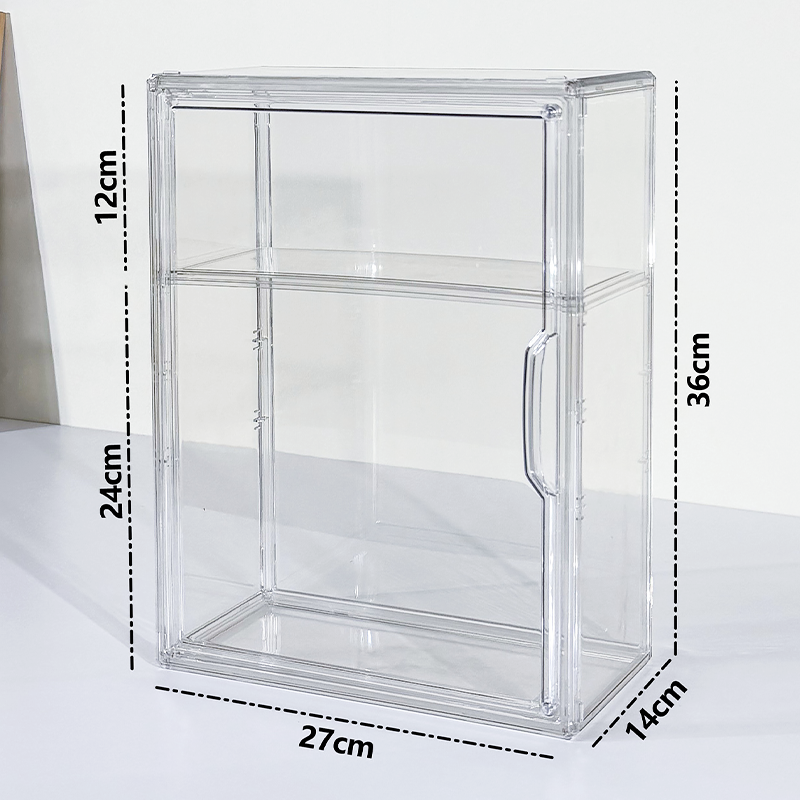 Acrylic Figures Desktop Storage Box Organizer Clear Plastic Doll Storage Display Large Capacity Dus 7