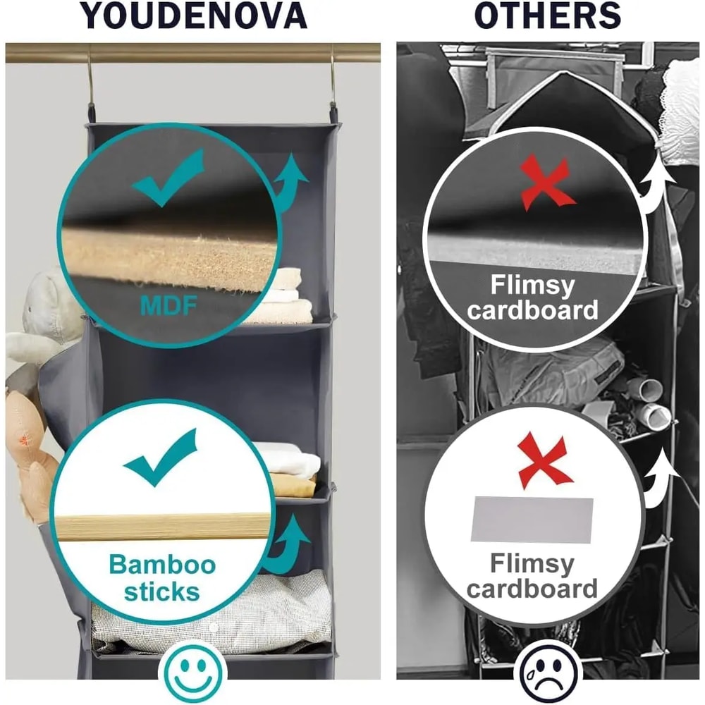 Foldable Shelf Hanging Closet Organizer And Storage Closet Hanging Storage Shelves With Hooks Shoe 2