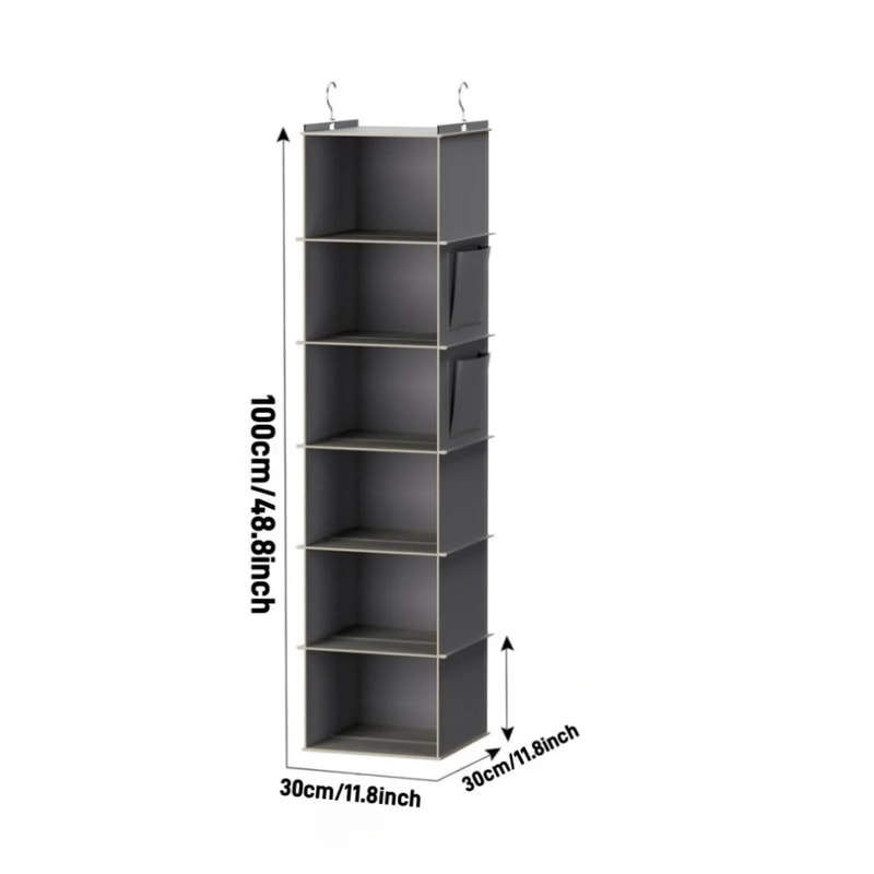 Foldable Shelf Hanging Closet Organizer And Storage Closet Hanging Storage Shelves With Hooks Shoe 6