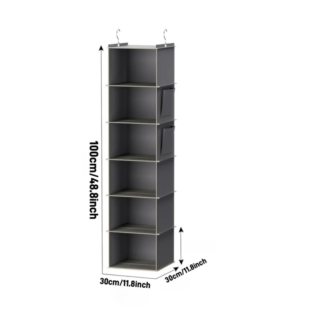 Foldable Shelf Hanging Closet Organizer And Storage Closet Hanging Storage Shelves With Hooks Shoe 5