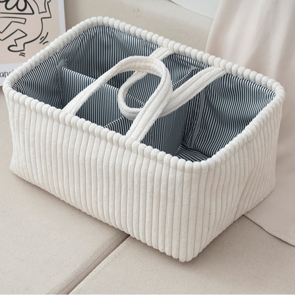 Large Bohemian Storage Basket MultiCompartment Organizer For Baby Clothes Toys And Home Decor 6