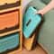 Folding Storage Box Organizer, Multifunction Large Plastic Basket with Lid, Foldable Storage Container for Sundries