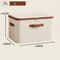 Heavyduty Hard Shell Cotton Linen Zipper Storage Box With Lid Large Household Storage Box For Cloth 5