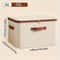 Heavyduty Hard Shell Cotton Linen Zipper Storage Box With Lid Large Household Storage Box For Cloth 6