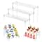 Layer Acrylic Display Stand, Transparent Storage Shelf for Cupcake Perfume Doll, Durable Display Rack, Trapezoidal Blind