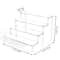 Layer Acrylic Display Stand, Transparent Storage Shelf for Cupcake Perfume Doll, Durable Display Rack, Trapezoidal Blind