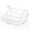 Layer Acrylic Display Stand, Transparent Storage Shelf for Cupcake Perfume Doll, Durable Display Rack, Trapezoidal Blind