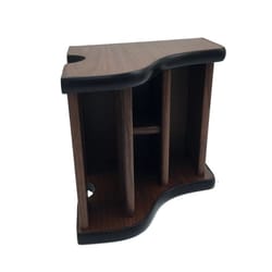 creative wood board storage box for remote control, phone, pen, knife, and coffee table stand in brown