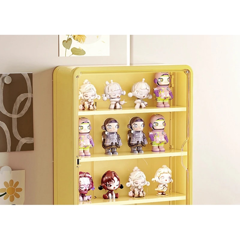 Wall Mounted Doll Blind Box Storage Rack Figurine Display Cabinet Dustproof Doll Display Organizer