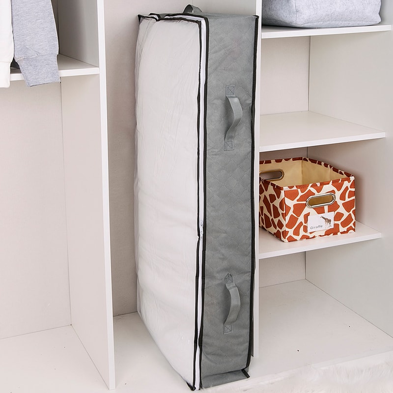 Dustproof Under Bed Storage Box, Reinforced Handles for Comforter, Bedding, Pillow, Blanket, Toys, Bedroom Accessories