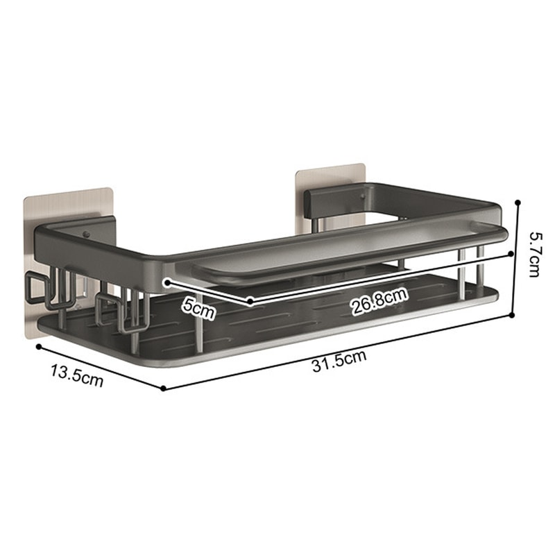 Kitchen Sink Drain Rack With Tray Aluminum Sink Shelf Soap Sponge Holder Dishcloth Towel Rack Filte 5