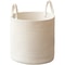 Solid White Laundry Basket For Home Organization Baby Toy Storage Cotton Rope Woven Sundries Organi 5