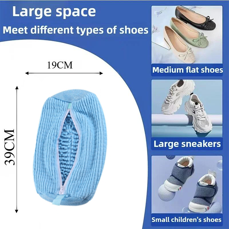 Machine Washable Shoe Washing And Drying Bag Durable Polyester Laundry Protector For Shoes With Adj 7