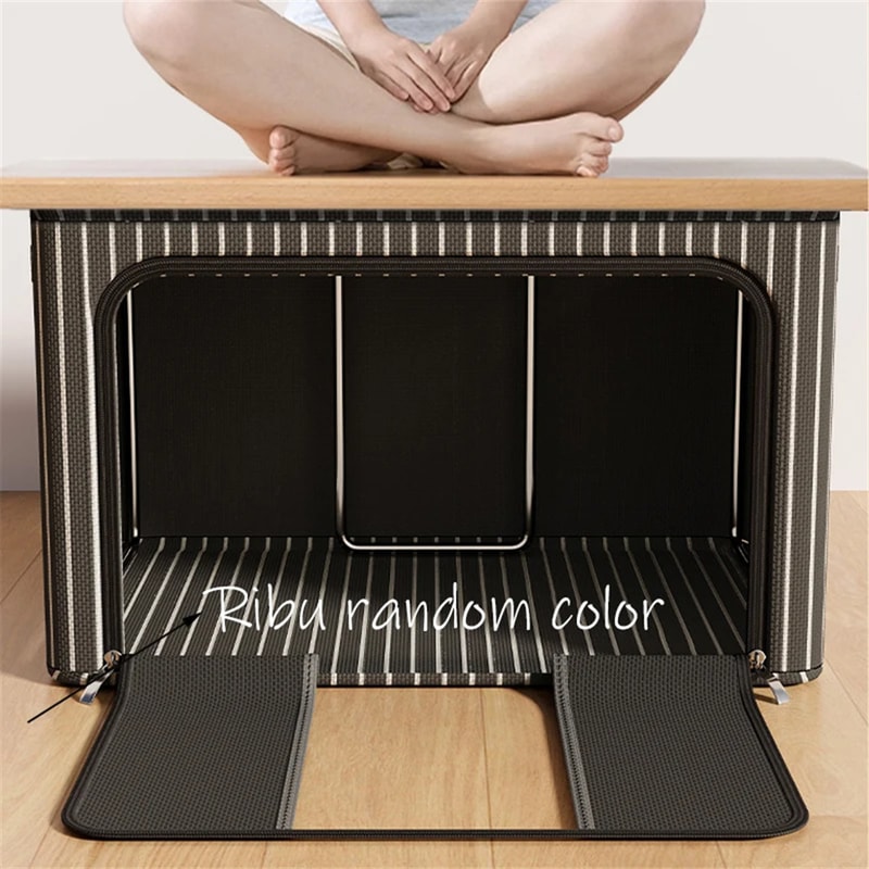 Large Capacity Storage Box Portable Clothes Organizer With Handles Foldable Dustproof Quilt Zipper 1