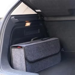 dark gray car felt storage box, enlarged and thickened soft felt storage bag for household storage