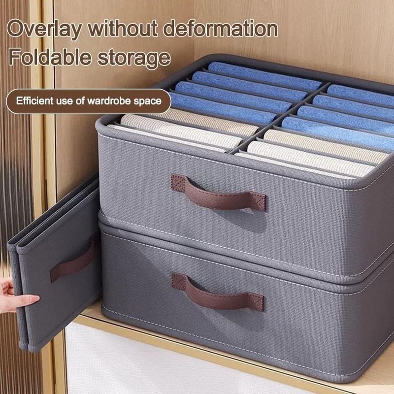 Wardrobe Clothes Storage Organizer Sweater TShirt Storage Box Foldable Drawer With Thickened Pants 1