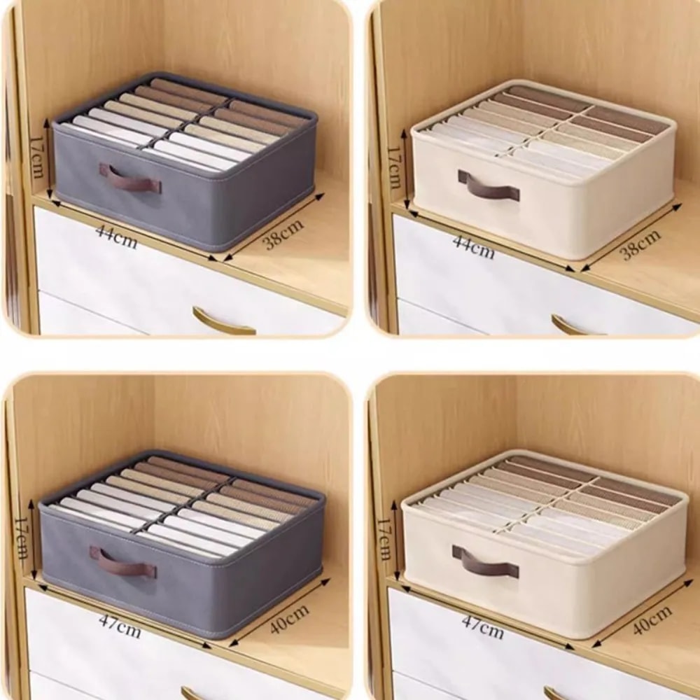 Wardrobe Clothes Storage Organizer Sweater TShirt Storage Box Foldable Drawer With Thickened Pants 3