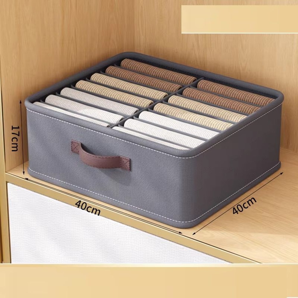 Wardrobe Clothes Storage Organizer Sweater TShirt Storage Box Foldable Drawer With Thickened Pants 6