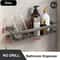 Stainless Steel Bathroom Storage Rack Anti Rust Shower Rack Suction Cup Storage Rack For Household 5