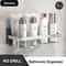 Stainless Steel Bathroom Storage Rack Anti Rust Shower Rack Suction Cup Storage Rack For Household 6