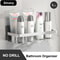 Stainless Steel Bathroom Storage Rack Anti Rust Shower Rack Suction Cup Storage Rack For Household 6