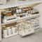 Kitchen Storage Rack Slide Rail Pullout Storage Box Nail Free Installation High Temperature Extende 0