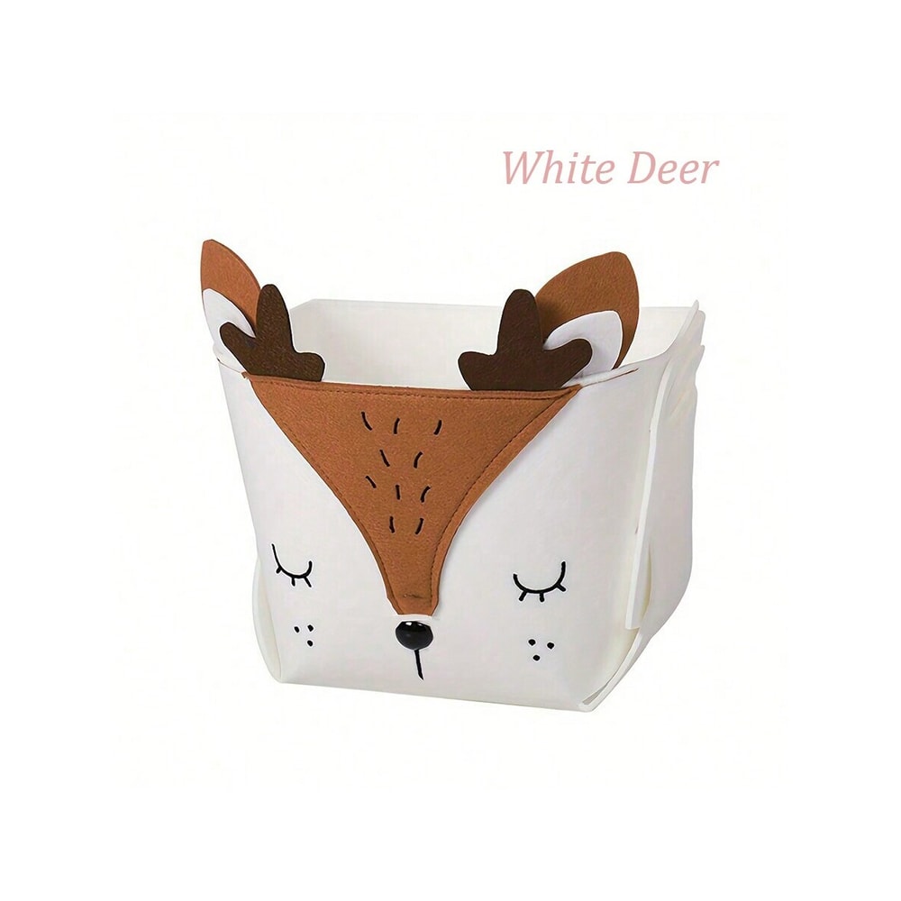 Cute Cartoon Animal DIY Storage Box Felt Fabric Foldable Storage Basket For Nursery Toys Organizers 8