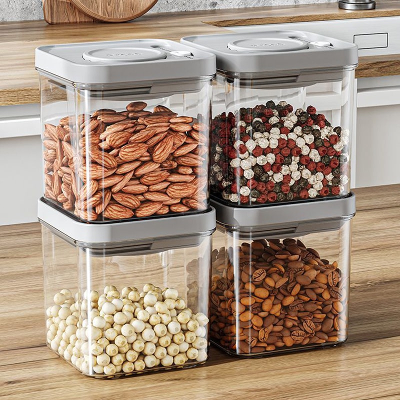 Airtight Pop Food Containers BPAFree Storage Stackable Pantry Storage Containers For Cereal Snack F 4