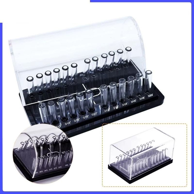 Dental Acrylic Organizer Holder For Ortho ArchWires Round Rectangular Arch Wires Holder Case For Pl
