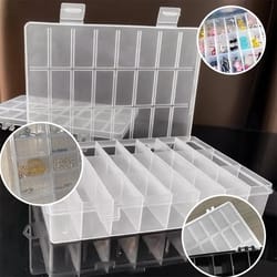compartment plastic storage box, jewelry earring box, bead screw container for home storage, display organizer case