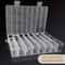 Compartment Plastic Storage Box Jewelry Earring Box Bead Screw Container For Home Storage Display O