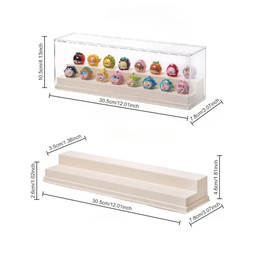 Mini Ornaments Storage Display Stand, Transparent Dust-proof Figure Display Cabinet, Small Doll Storage Box