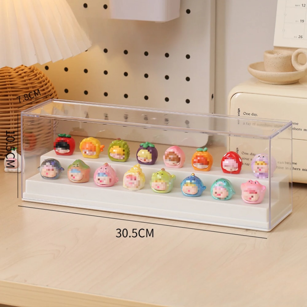 Mini Ornaments Storage Display Stand, Transparent Dust-proof Figure Display Cabinet, Small Doll Storage Box