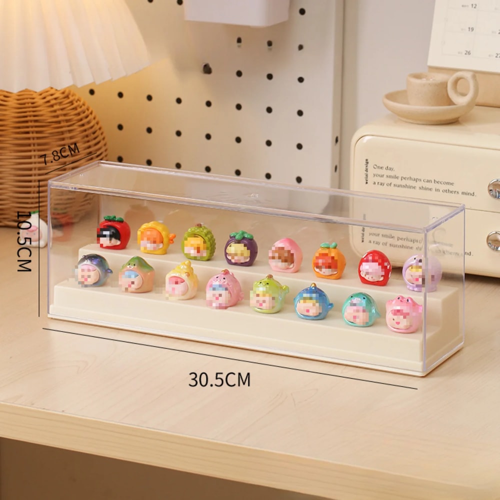 Mini Ornaments Storage Display Stand, Transparent Dust-proof Figure Display Cabinet, Small Doll Storage Box