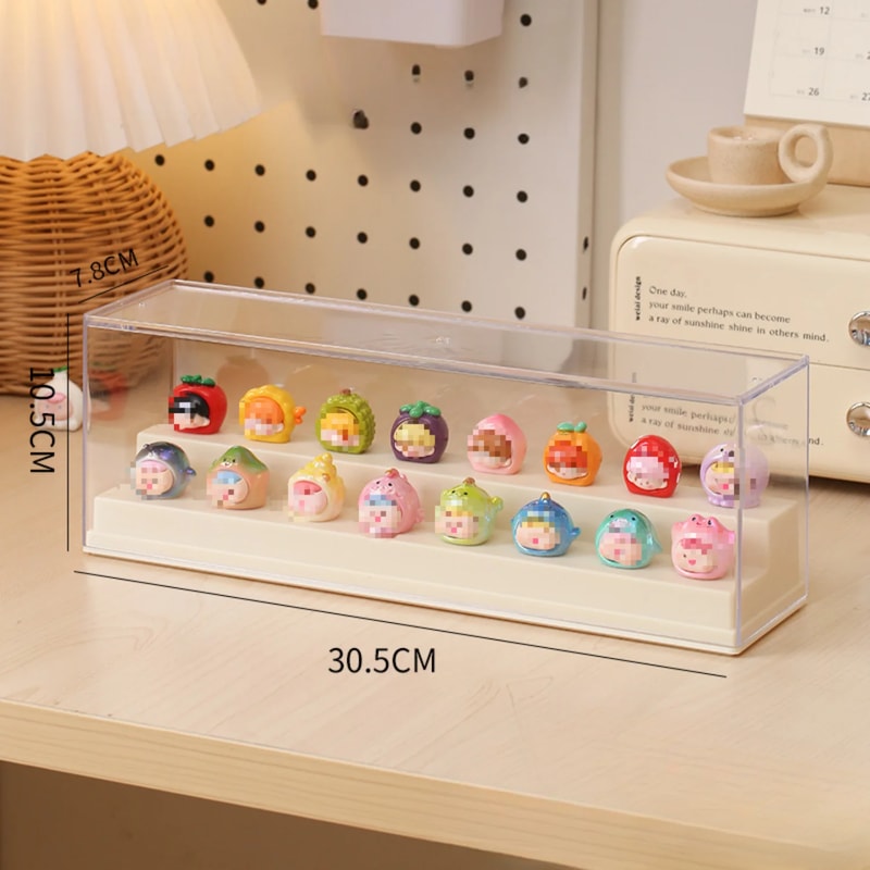 Mini Ornaments Storage Display Stand, Transparent Dust-proof Figure Display Cabinet, Small Doll Storage Box