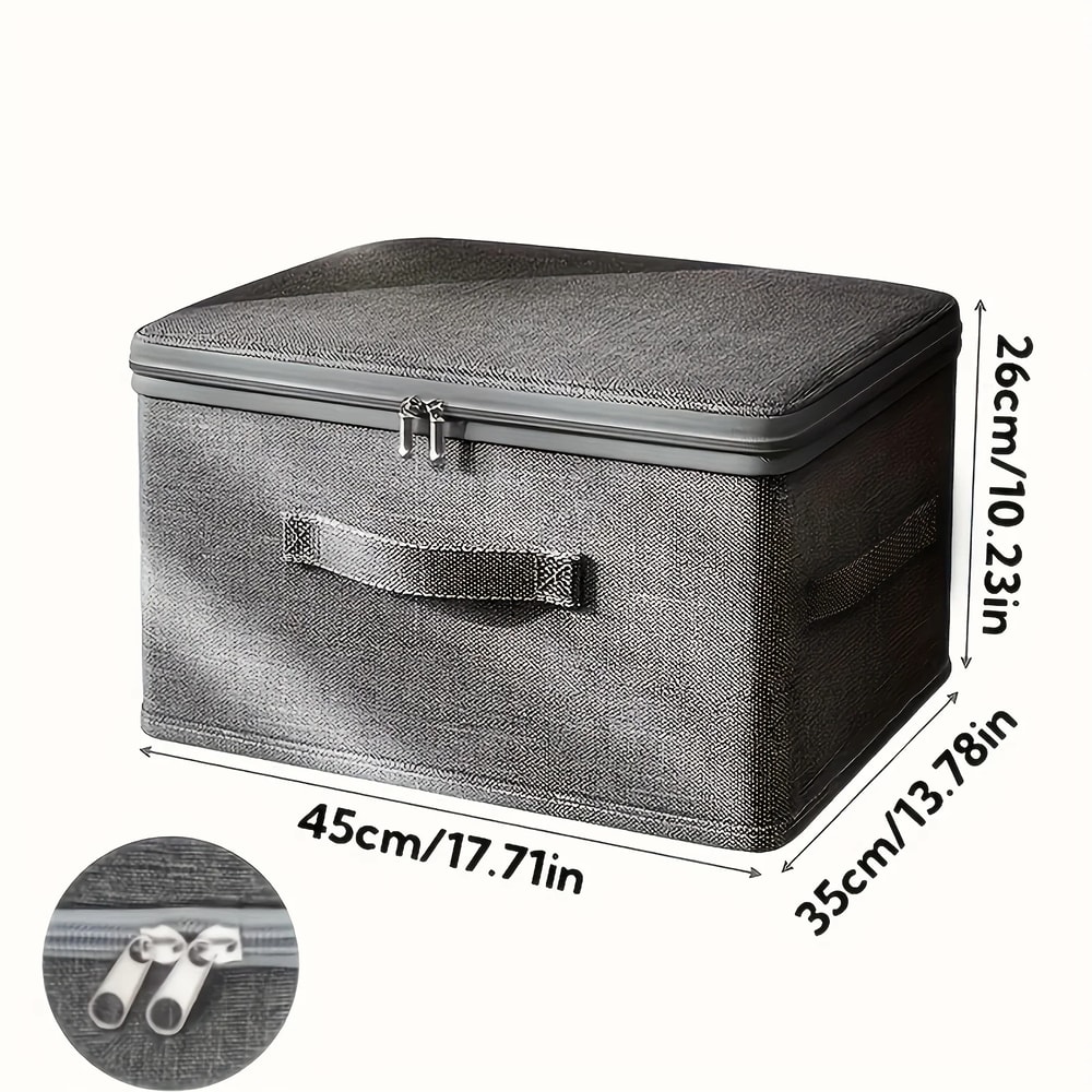 Foldable Fabric Storage Bag With Reinforced Handles Large Storage Bag For Clothes Bedding Blankets 8