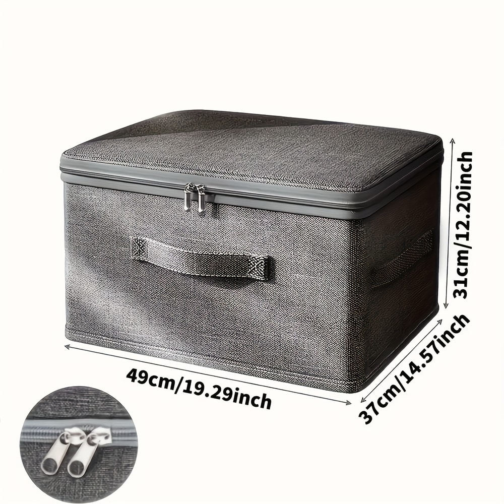 Foldable Fabric Storage Bag With Reinforced Handles Large Storage Bag For Clothes Bedding Blankets 9