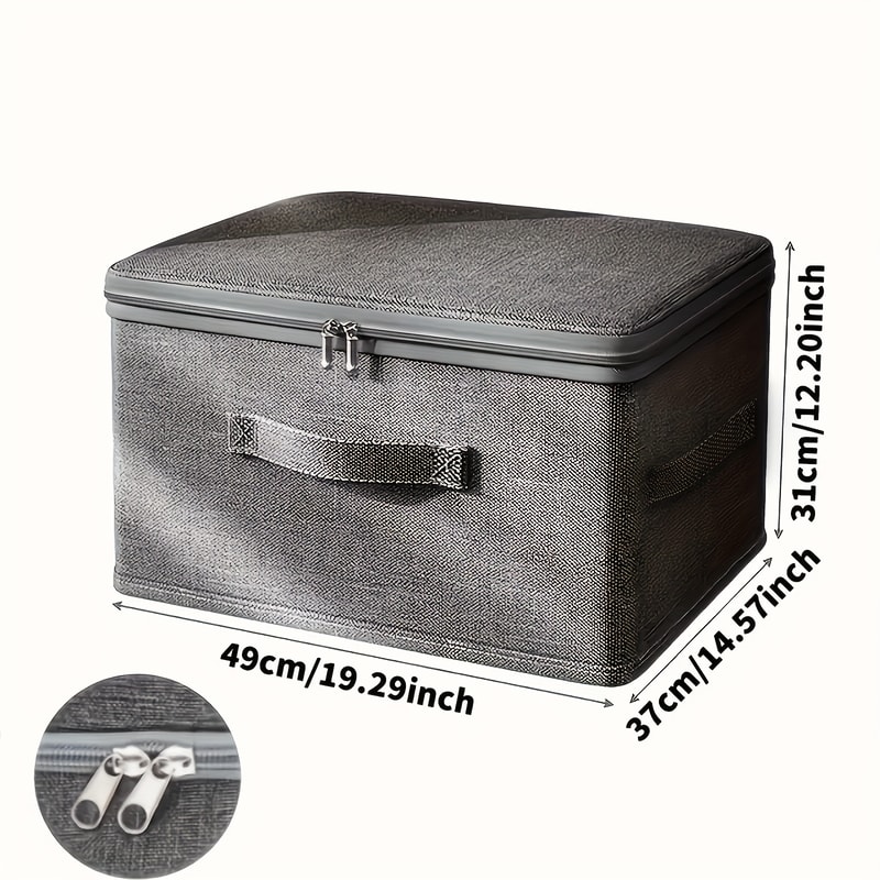 Foldable Fabric Storage Bag With Reinforced Handles Large Storage Bag For Clothes Bedding Blankets 9