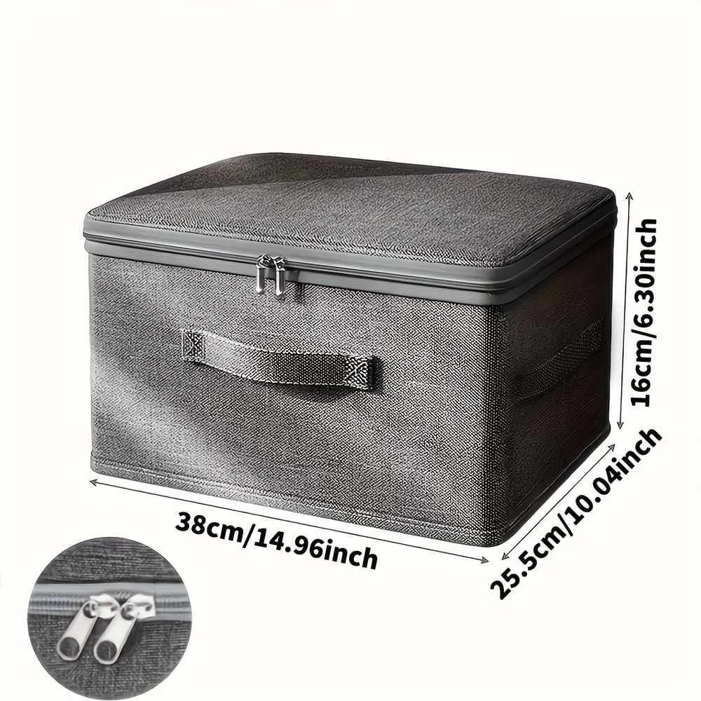 Foldable Fabric Storage Bag With Reinforced Handles Large Storage Bag For Clothes Bedding Blankets 6