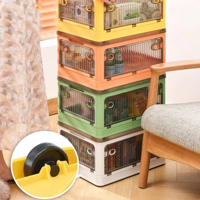 Foldable Storage Box Dormitory And Home Universal With Wheels Thick Stackable Plastic Storage Box F 1