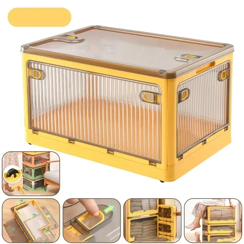 Foldable Storage Box Dormitory And Home Universal With Wheels Thick Stackable Plastic Storage Box F 7