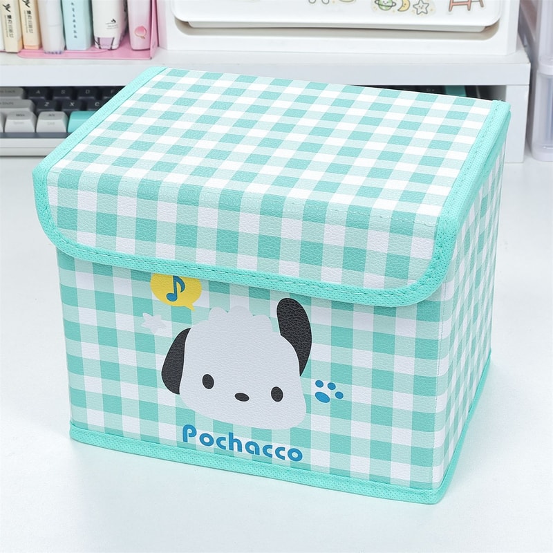 Desktop Storage Box Hello Kitty Cinnamoroll Flattenable Toy Organizer Underwear Cosmetic Stationery 5