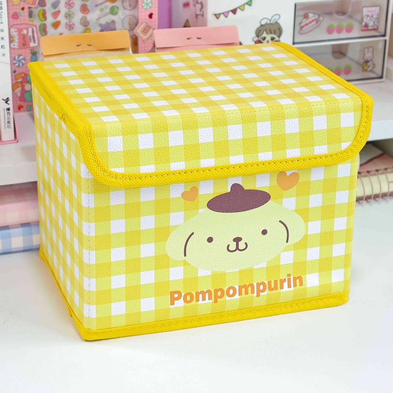 Desktop Storage Box Hello Kitty Cinnamoroll Flattenable Toy Organizer Underwear Cosmetic Stationery 6