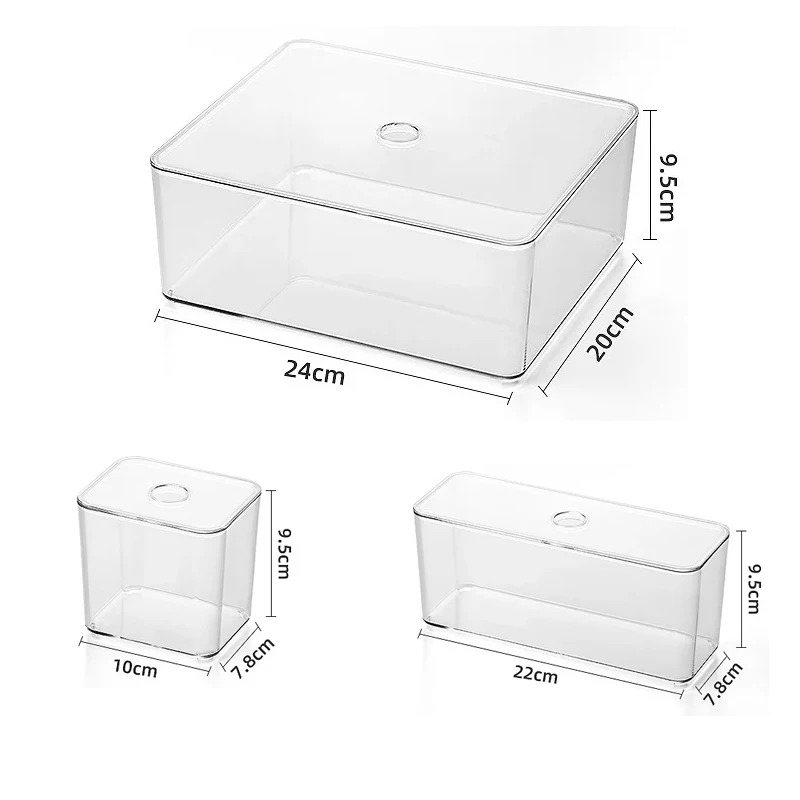 Clear Drawer Organizer Sets, Acrylic Box Storage, Transparent Storage Bins, Plastic Makeup Organizer, Stationery Storage