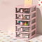 Clear Stacking Drawer Organizer MultiTier PP Storage Box Cartoon For Office Beauty Products Modular 13