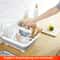 Foldable Dish Rack, Kitchen Storage, Water Leakage, Plastic Tableware, Drain Bowl Tray for Dinnerware, Home Drying Rack