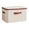 Large Capacity Cotton Linen Storage Box For Clothes Blankets DustProof Wardrobe Organizer Toy Stora 0